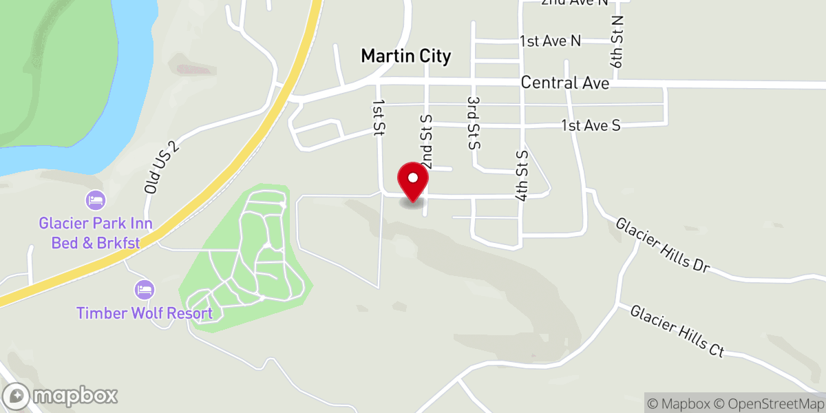 Map showing location of Lion Hill Baptist Church