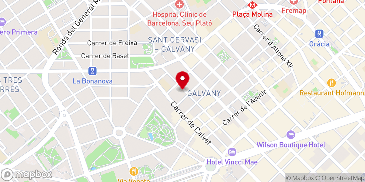 Map showing location of Centro Budista Camino del Diamante Barcelona