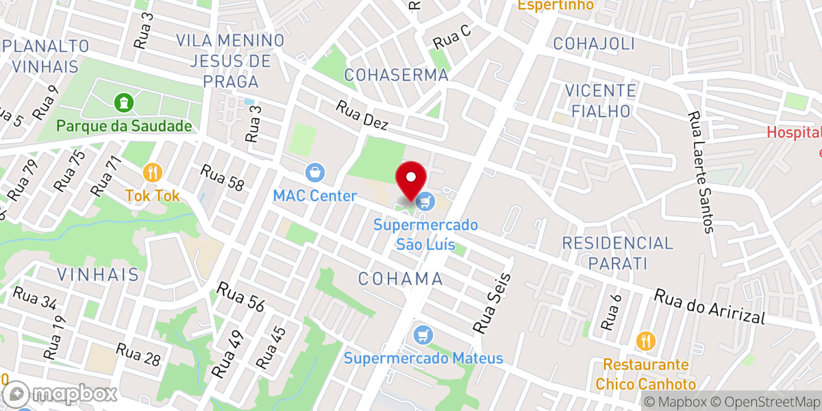 Map showing location of Capela Conventual Menino Jesus de Praga