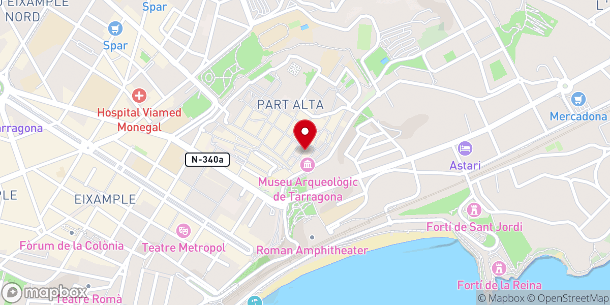 Map showing location of Iglesia de la Santísima Trinidad