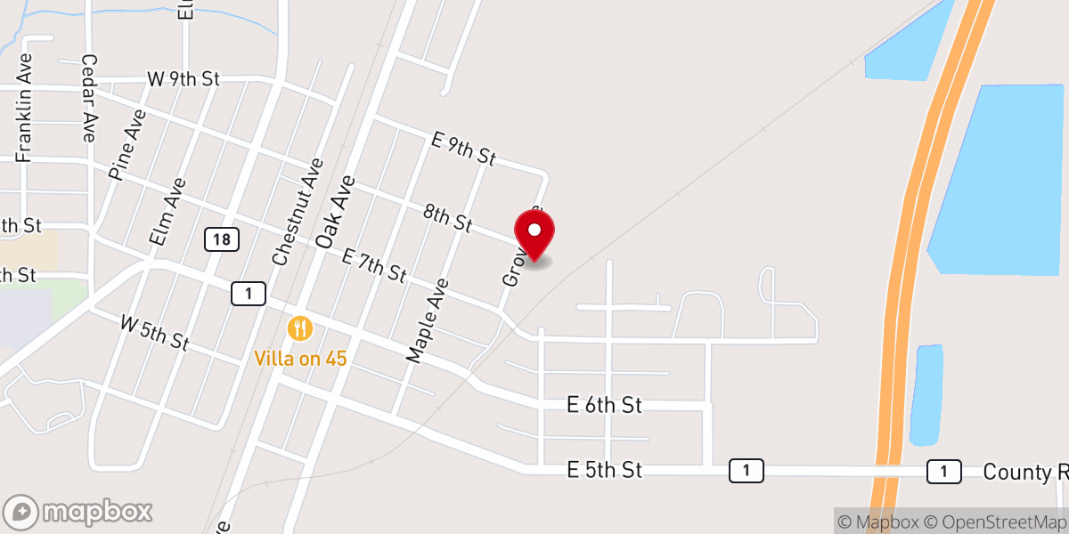 Map showing location of Faith Southern Baptist Church
