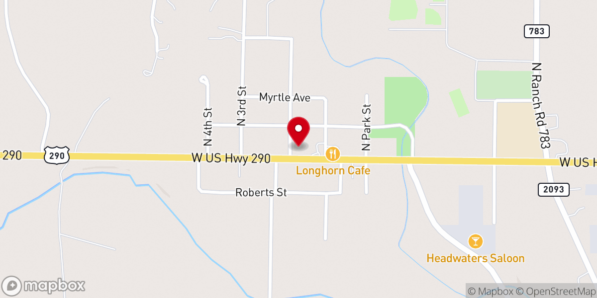 Map showing location of Harper Presbyterian Church
