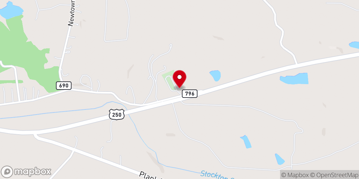 Map showing location of Lebanon Presbyterian Church