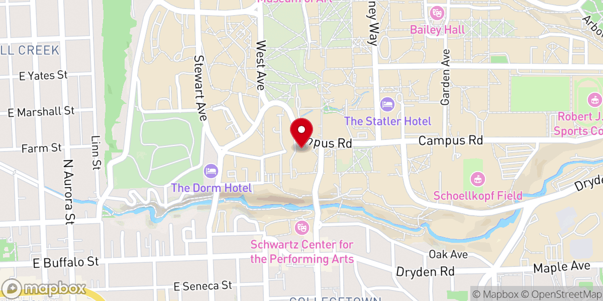 Map showing location of Episcopal Church at Cornell