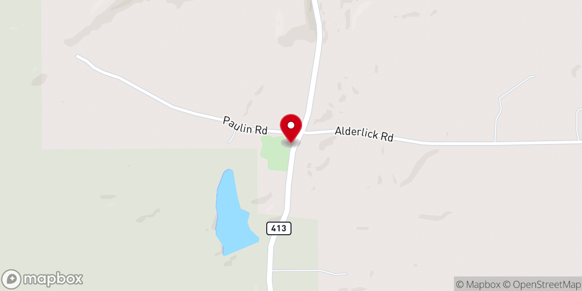 Map showing location of Bethel United Presbyterian Church
