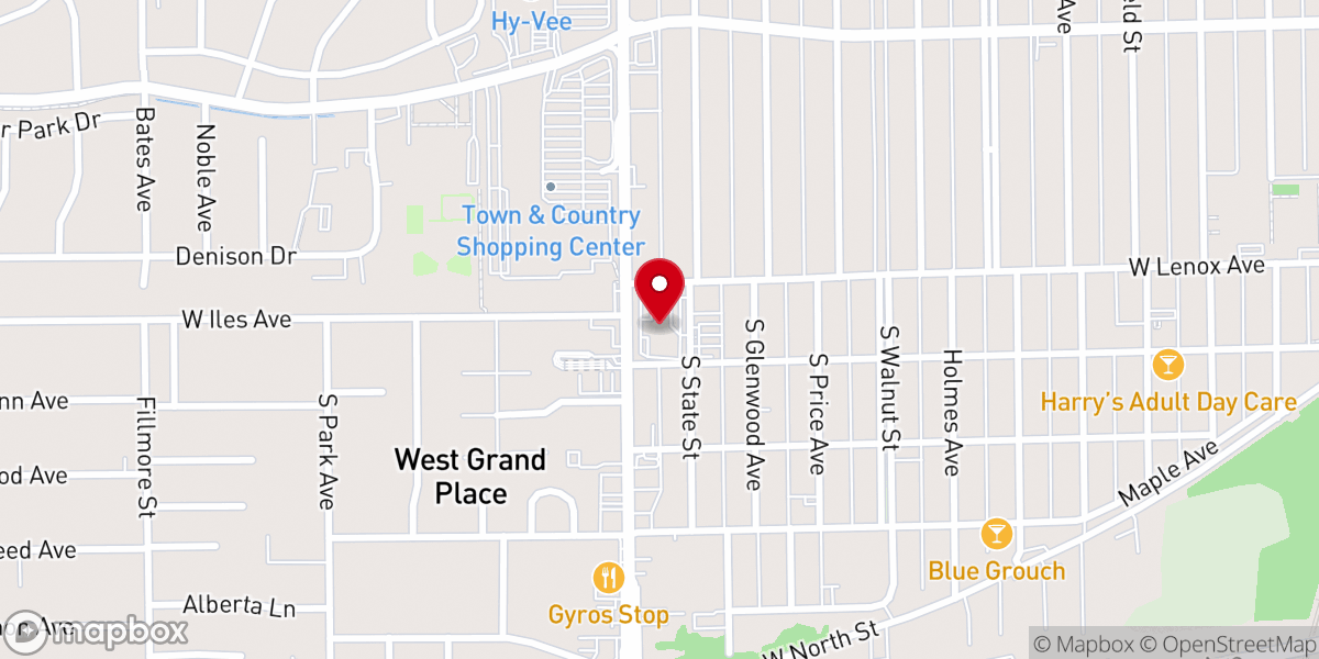 Map showing location of South Side Christian Church
