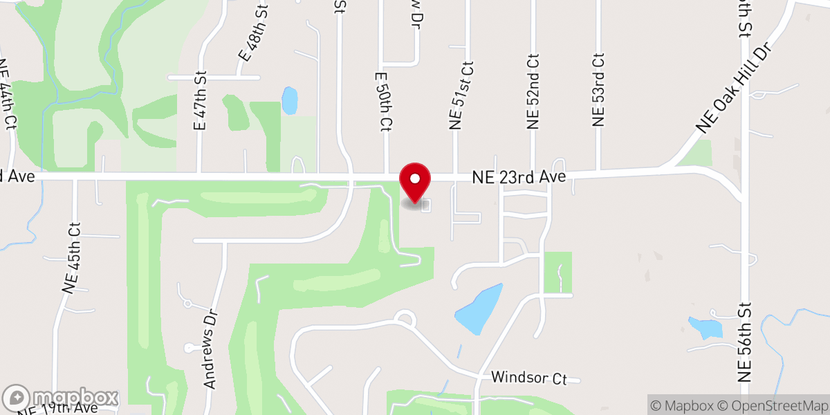 Map showing location of Easton Baptist Church