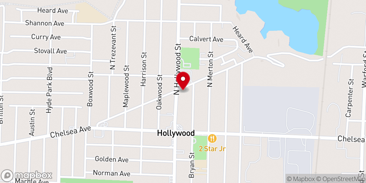 Map showing location of Old Land Mark Church of God in Christ