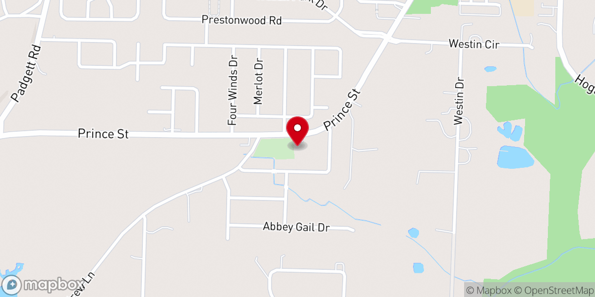 Map showing location of Salem Baptist Church