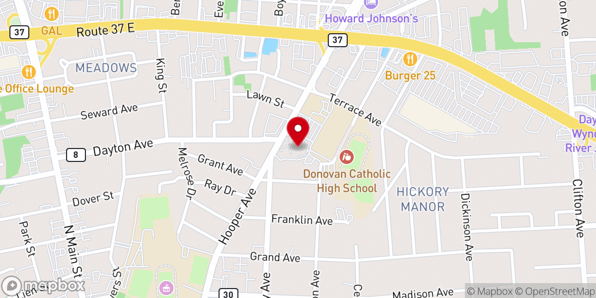 Map showing location of St. Joseph Roman Catholic Church