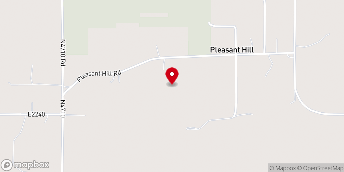 Map showing location of PLEASANT HILL METHODIST CHURCH