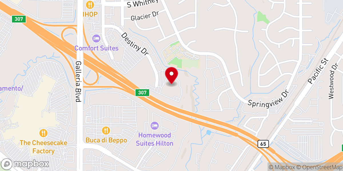 Map showing location of Destiny Christian Church