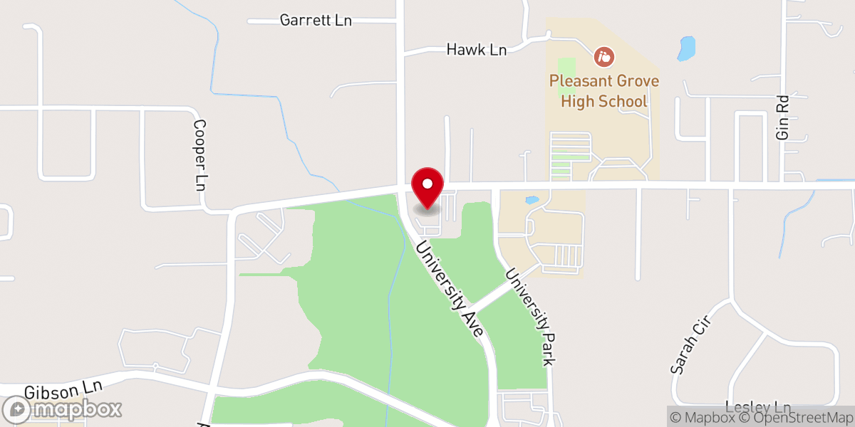 Map showing location of Cross Pointe Church