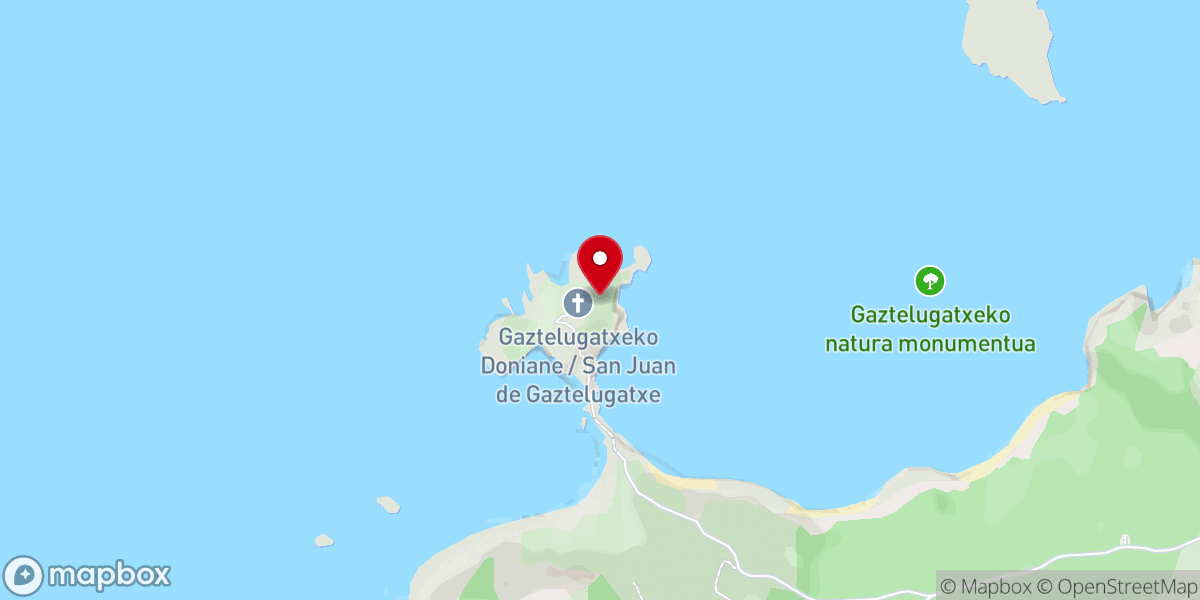 Map showing location of Ermita de San Juan de Gaztelugatxe