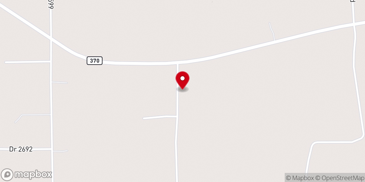 Map showing location of Parkers Chapel