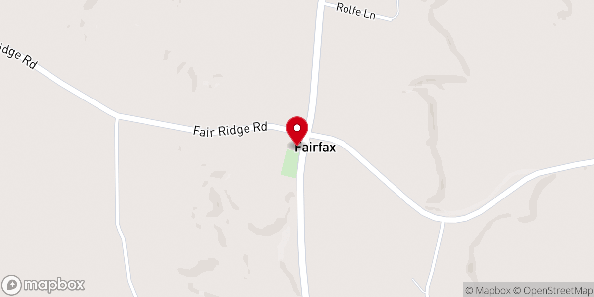 Map showing location of Fairfax Methodist Church