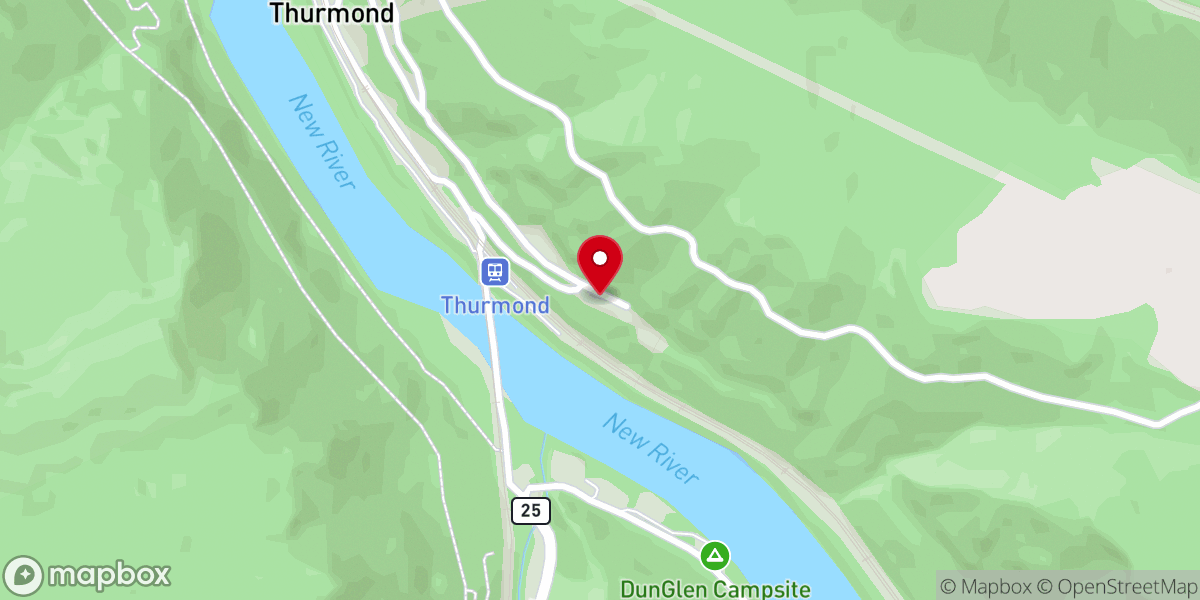 Map showing location of Thurmond Union Church