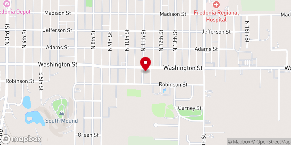 Map showing location of Grace First Assembly of God