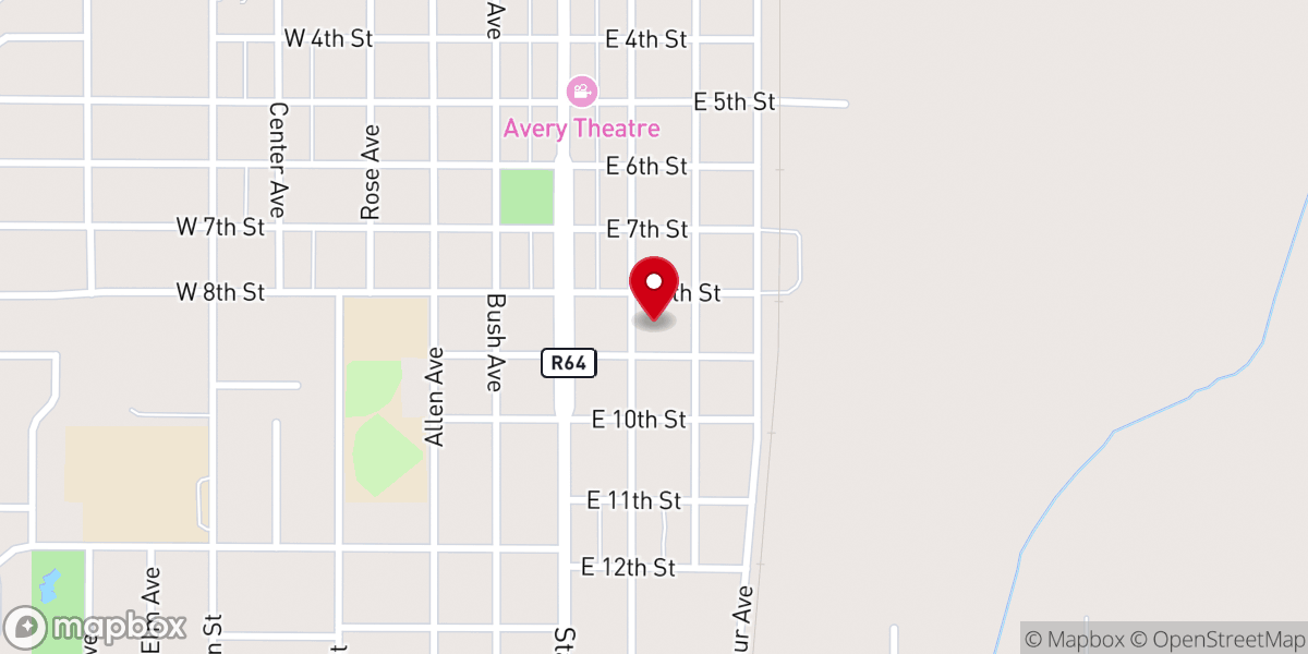 Map showing location of Garner United Methodist Church