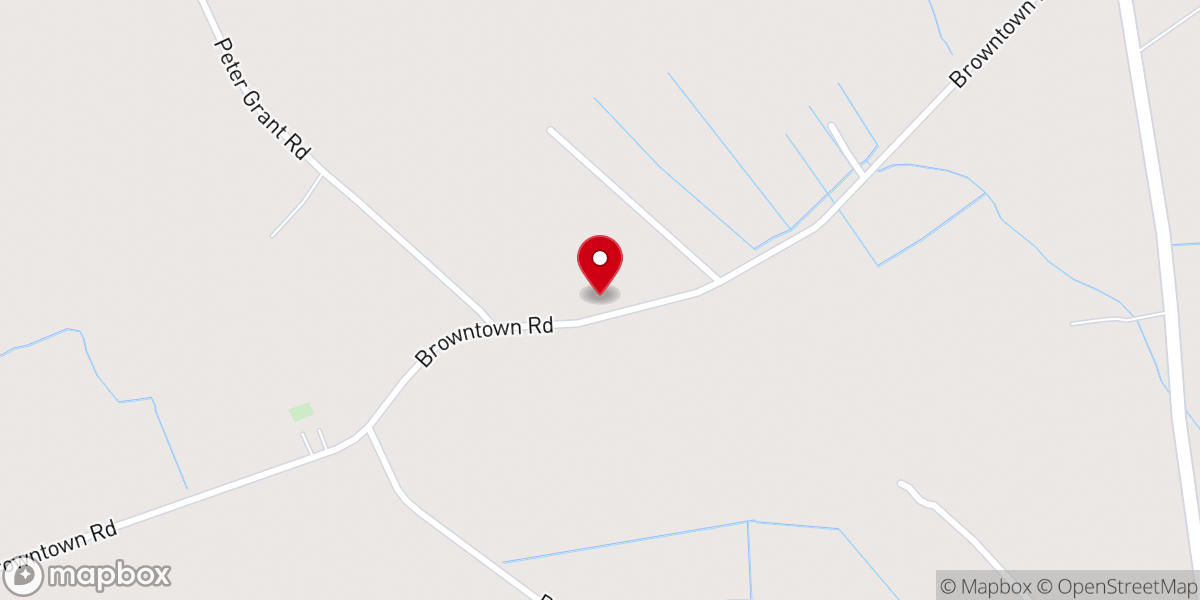 Map showing location of Oak Grove Church