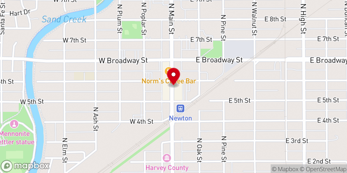 Map showing location of The Gathering Church