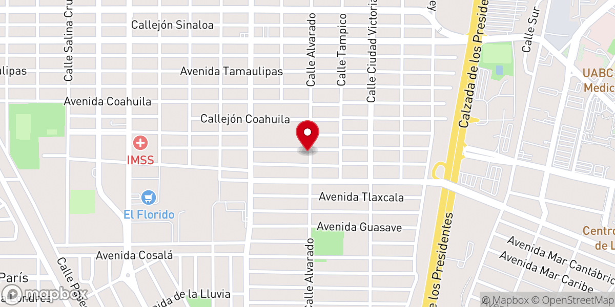 Map showing location of Iglesia la Casa del Señor