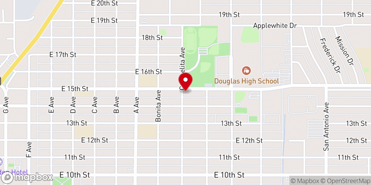 Map showing location of Bible Baptist Church