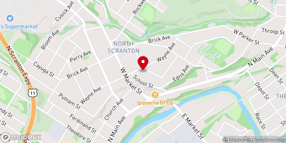 Map showing location of Wesley Chapel Baptist Church