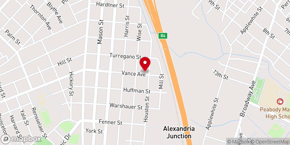 Map showing location of New Hope Missionary Baptist Church