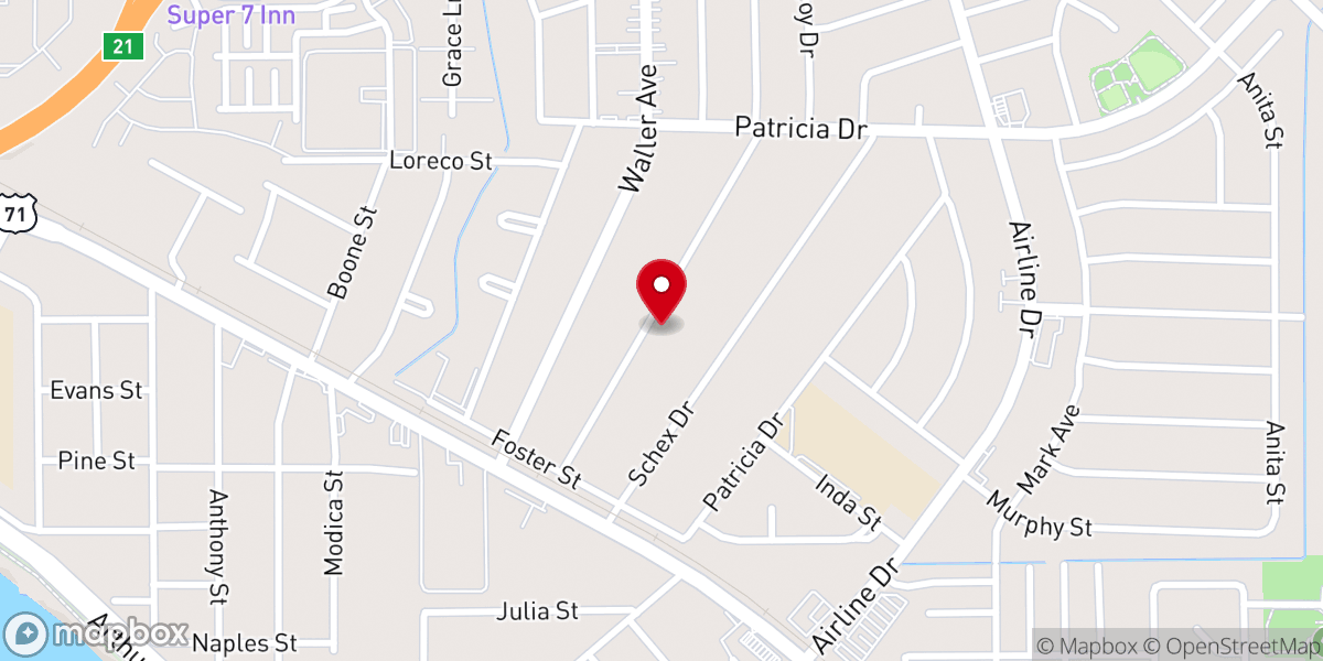 Map showing location of 슈리포트보죠한인장로교회 Shreveport Bossier Korean Presbyterian Church