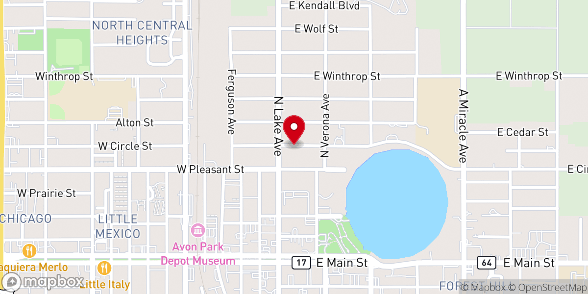 Map showing location of New Zion Temple Holiness Church Inc