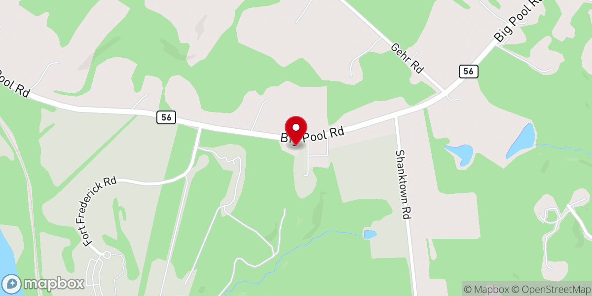 Map showing location of Mount Carmel Evangelical Lutheran Church