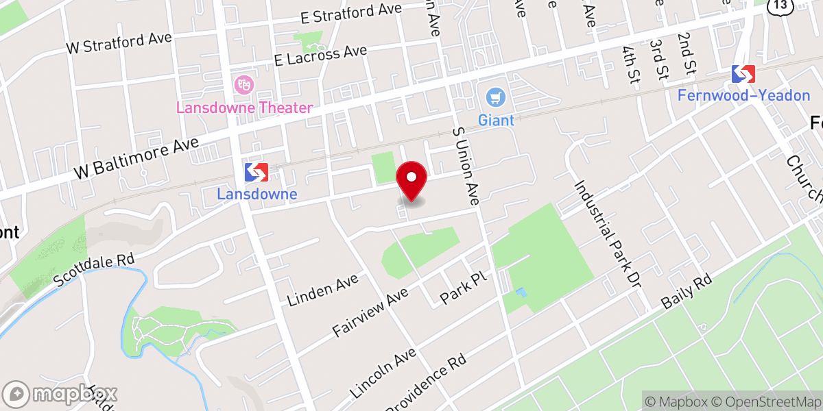 Map showing location of Mt Sinai Baptist Church