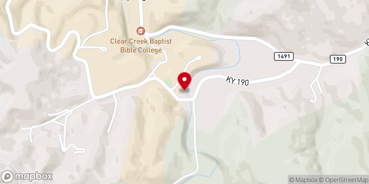 Map showing location of Harmony Church