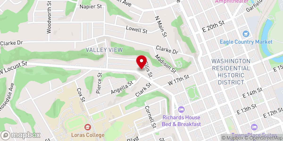 Map showing location of Temple Bethel EL