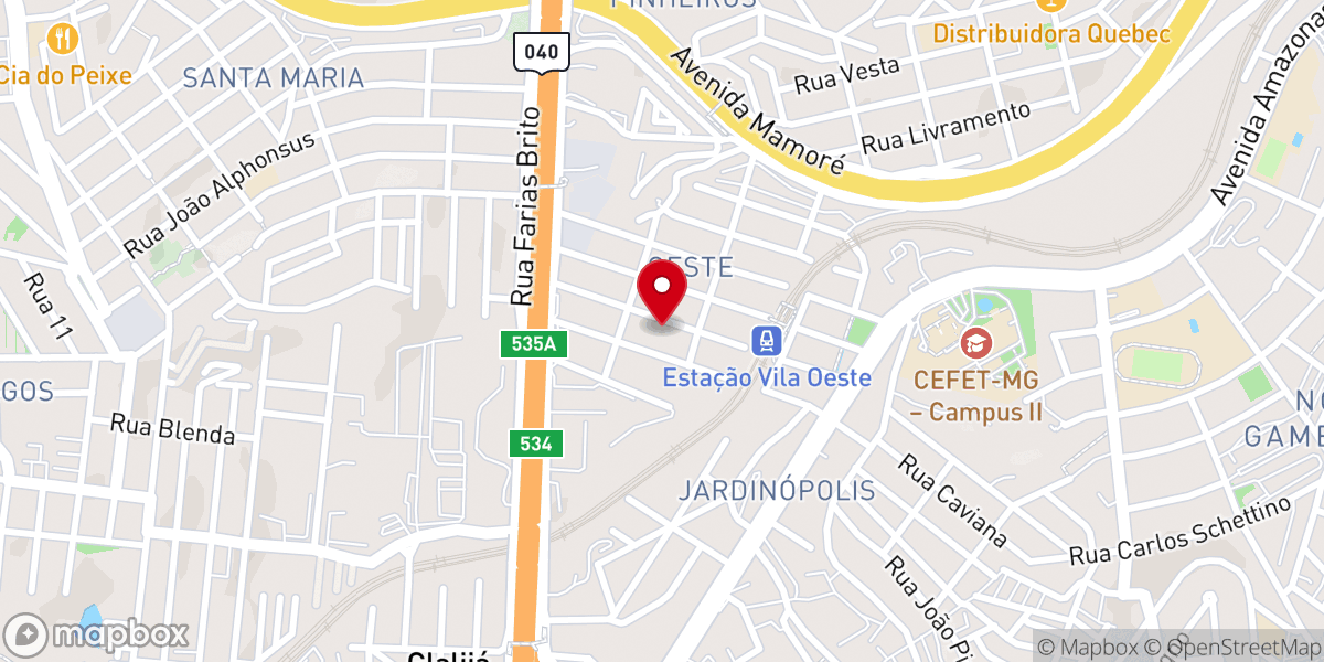 Map showing location of Igreja da Vila