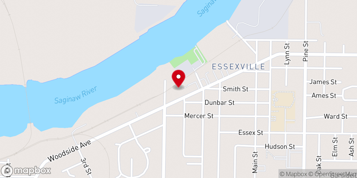 Map showing location of Knights of Columbus Essexville