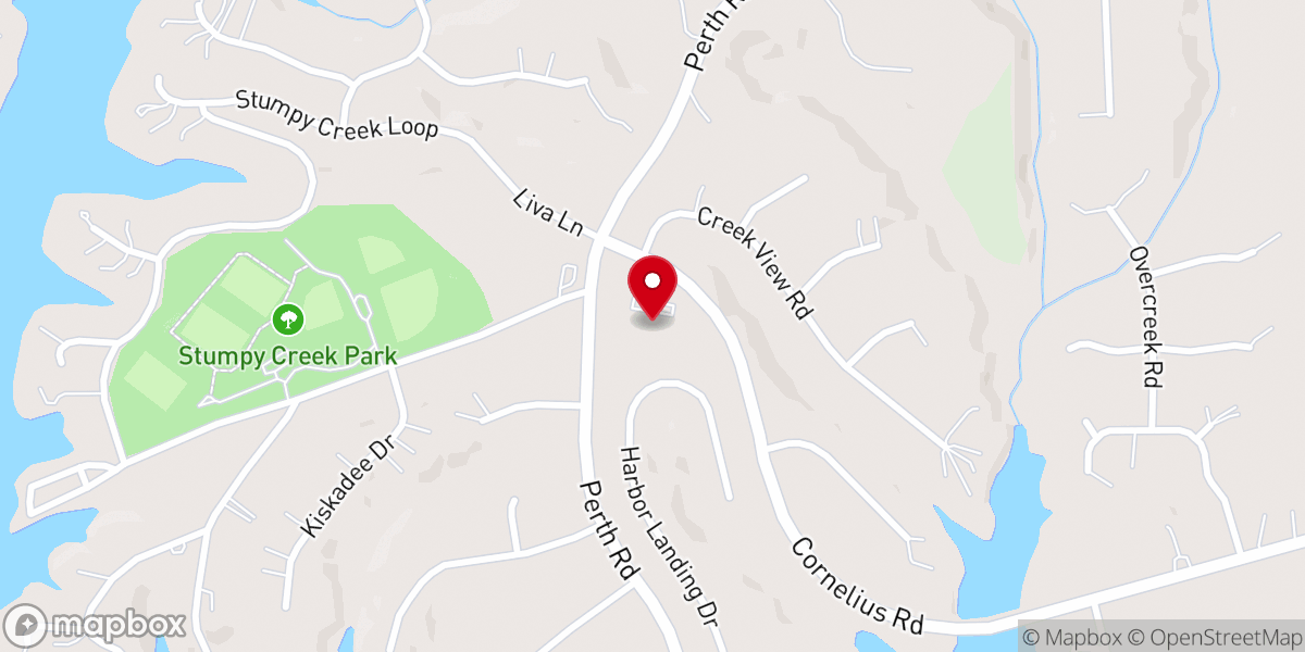Map showing location of St. Paul Church at the Lake