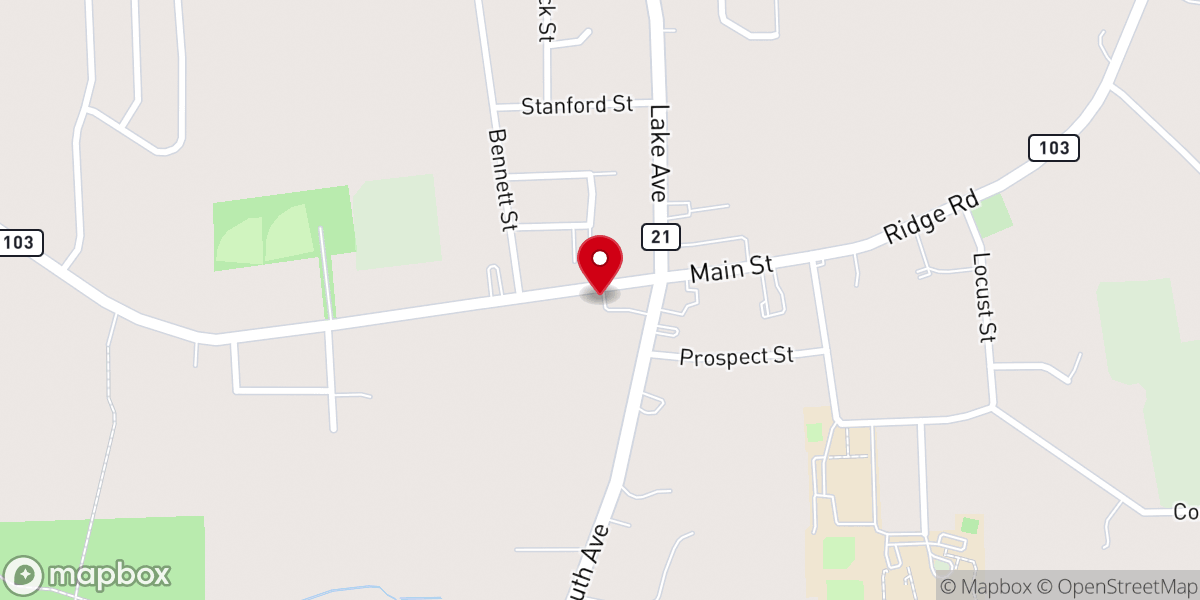 Map showing location of Williamson Reformed Fellowship Church