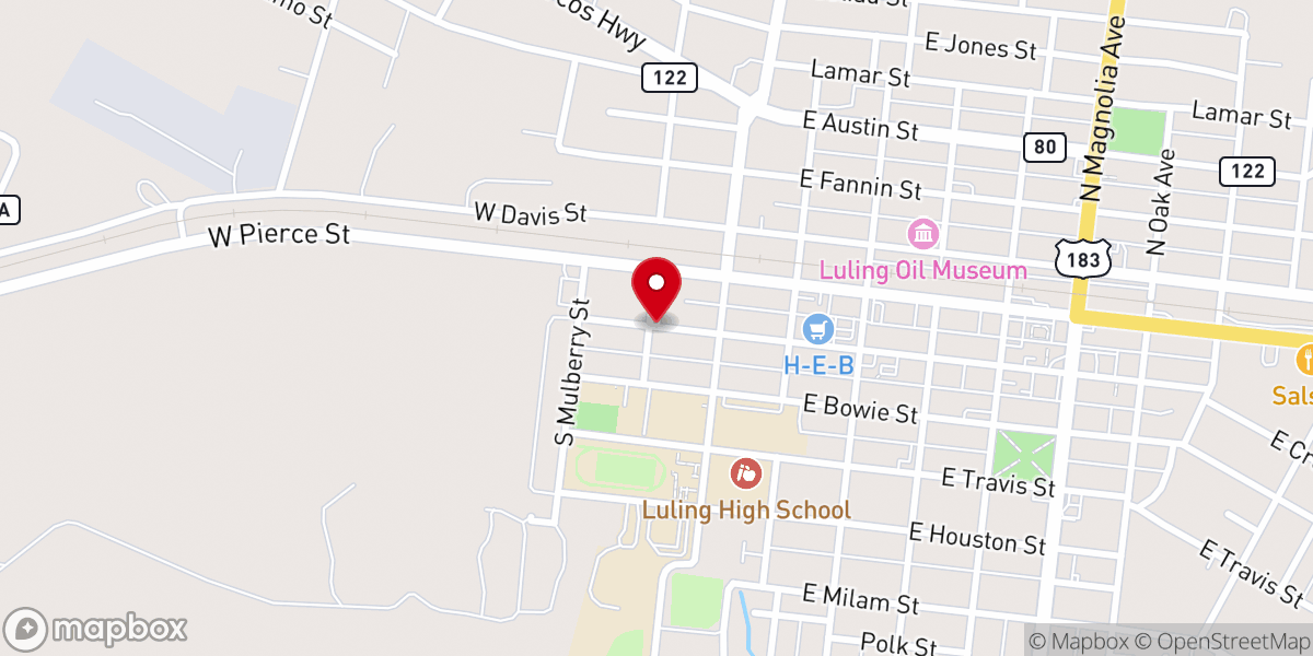 Map showing location of Solid Rock Church