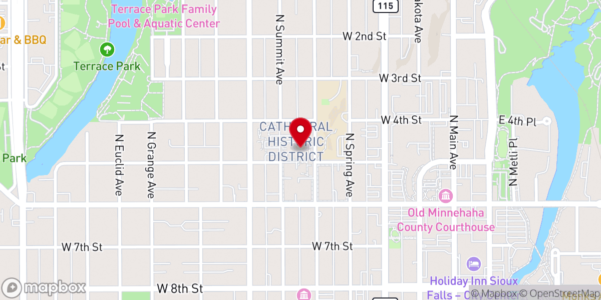 Map showing location of Saint Joseph Cathedral