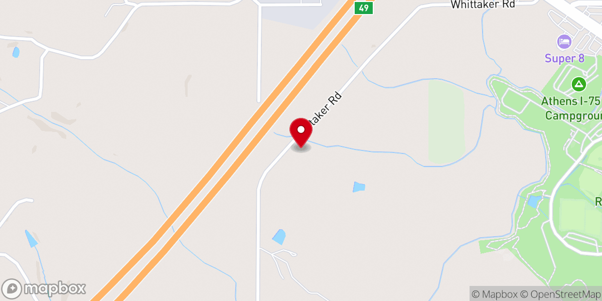 Map showing location of Triumphant Baptist Church