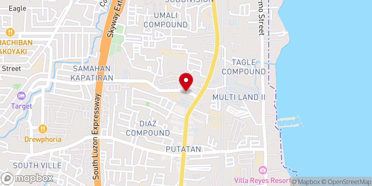 Map showing location of UPC Muntinlupa - Jesus Christ Healing Ministry