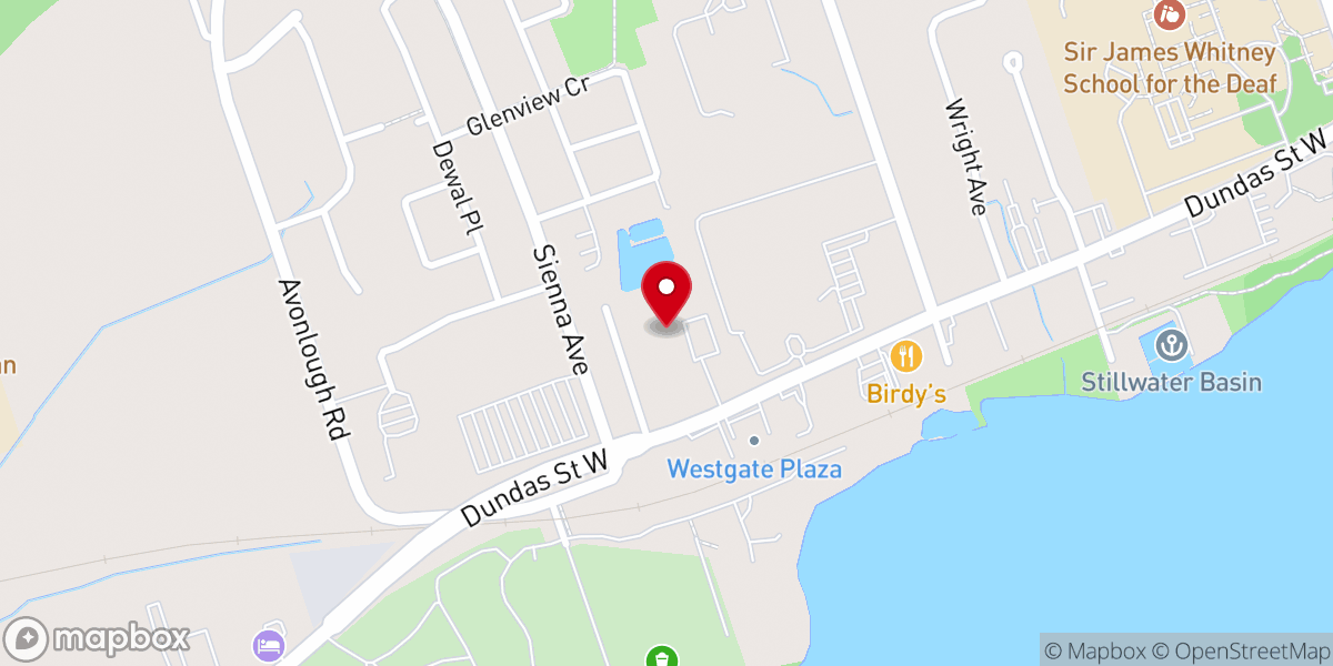 Map showing location of The Pentecostals of Quinte