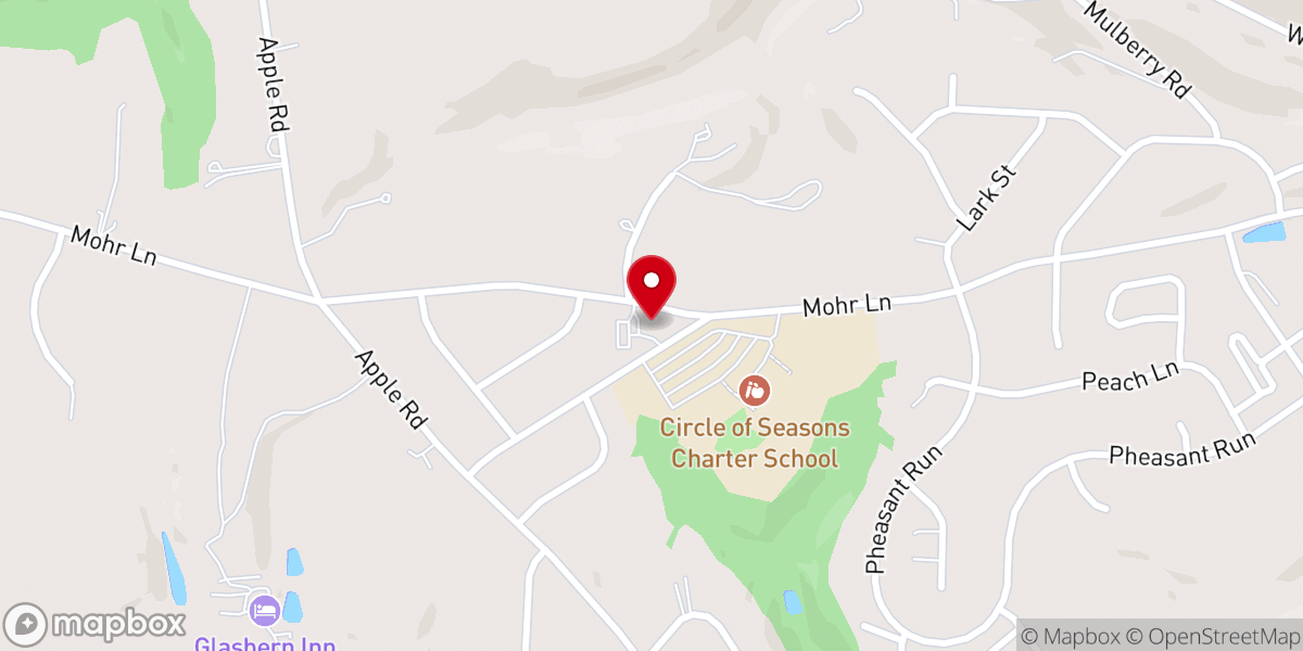 Map showing location of Church of Christ in Fogelsville