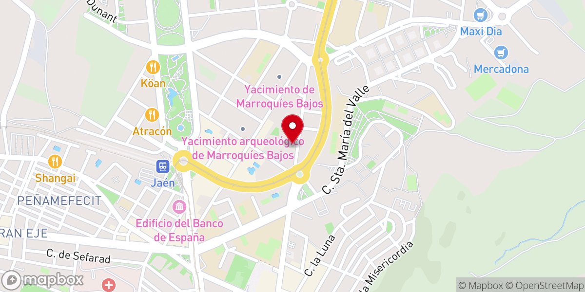 Map showing location of Capilla de María Auxiliadora