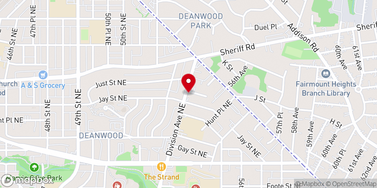 Map showing location of Contee African Methodist Episcopal Zion Church