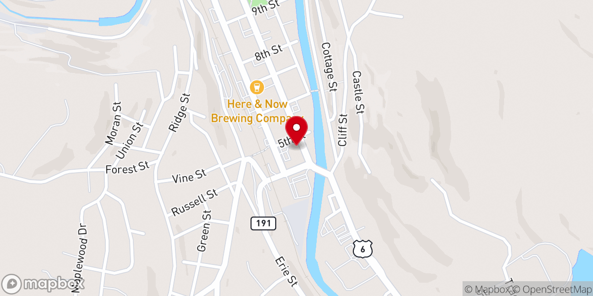 Map showing location of St. John the Evangelist Parish Office