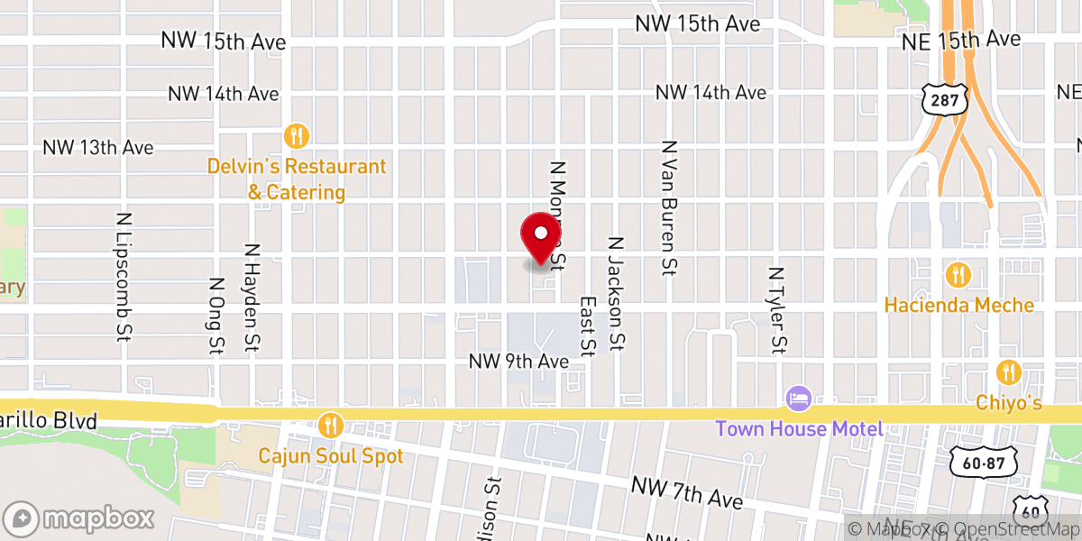 Map showing location of Mt Olive Baptist Church