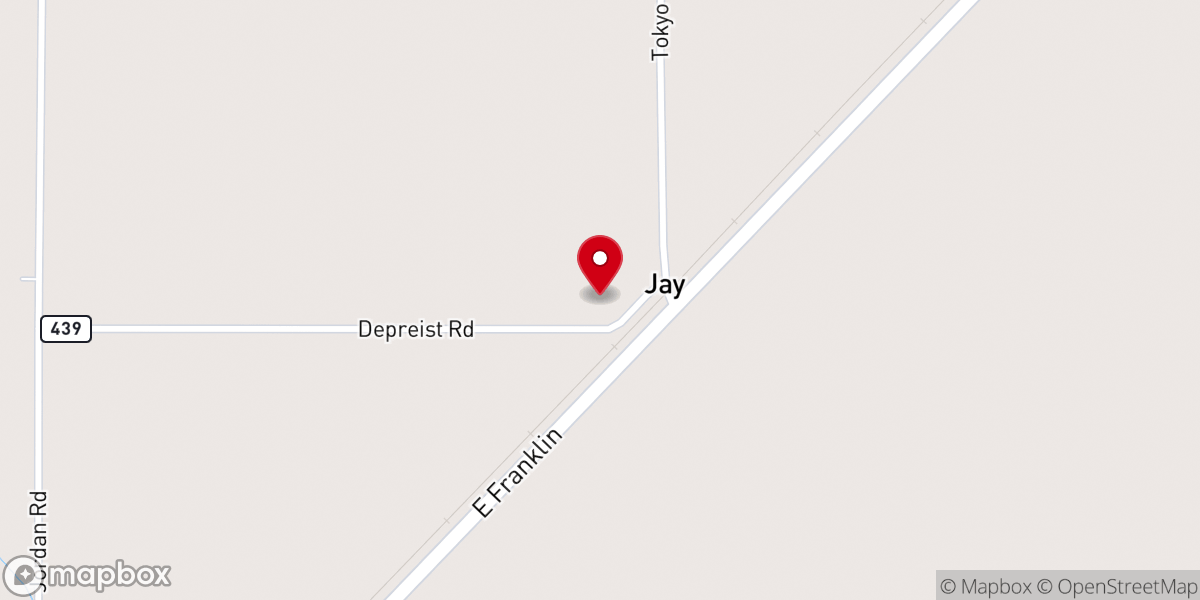 Map showing location of Tokio Missionary Baptist Church